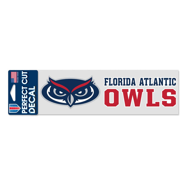 Florida Atlantic Owls STACKED Perfect Cut Decals 3" x 10"
