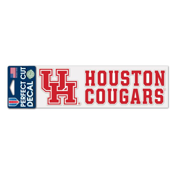 Wholesale-Houston Cougars STACKED Perfect Cut Decals 3" x 10"