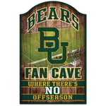 Baylor Bears FAN CAVE Wood Sign 11" x 17" 1/4" thick