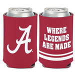 Wholesale-Alabama Crimson Tide WHERE LEGENDS ARE MADE Can Cooler 12 oz.