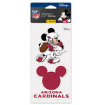 Arizona Cardinals / Disney Mickey Mouse Perfect Cut Decal Set of Two 4"x4"