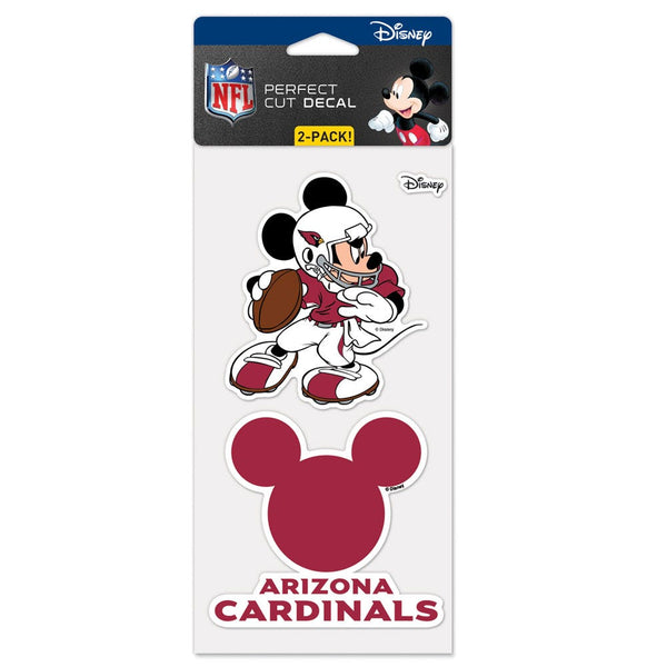 Arizona Cardinals / Disney Mickey Mouse Perfect Cut Decal Set of Two 4"x4"