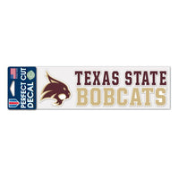 Wholesale-Texas State Bobcats STACKED Perfect Cut Decals 3" x 10"