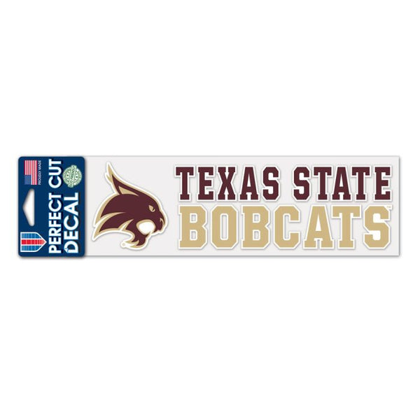 Wholesale-Texas State Bobcats STACKED Perfect Cut Decals 3" x 10"