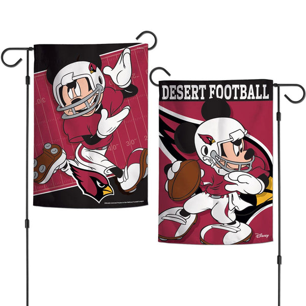 Arizona Cardinals / Disney Mickey Mouse Garden Flags 2 sided 12.5" x 18"