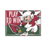 Arizona Cardinals / Disney Mickey Mouse Metal Magnet 2.5" x 3.5"