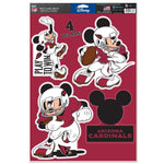 Arizona Cardinals / Disney Mickey Mouse Multi-Use Decal 11" x 17"