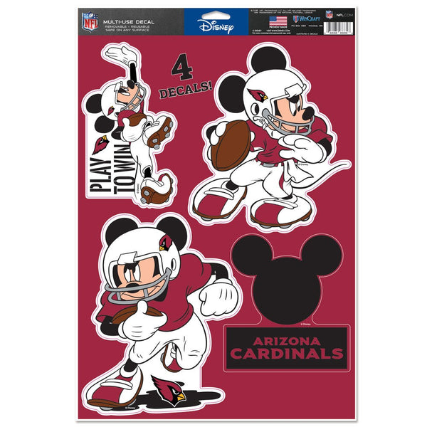 Arizona Cardinals / Disney Mickey Mouse Multi-Use Decal 11" x 17"