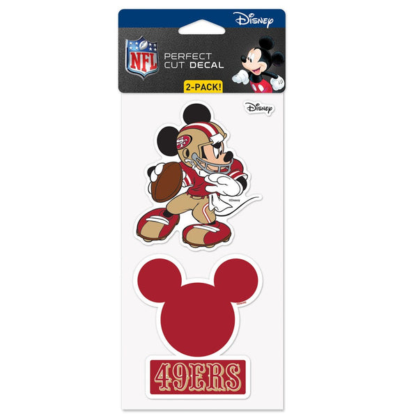 San Francisco 49ers / Disney Perfect Cut Decal Set of two 4"x4"