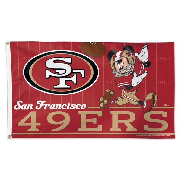 San Francisco 49ers / Disney Mickey Mouse Flag - Deluxe 3' X 5'