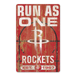 Houston Rockets SLOGAN Wood Sign 11" x 17" 1/4" thick