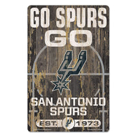 San Antonio Spurs SLOGAN Wood Sign 11" x 17" 1/4" thick