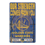 Golden State Warriors Wood Sign 11" x 17" 1/4" thick