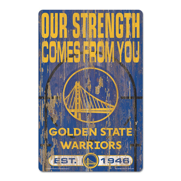 Golden State Warriors Wood Sign 11" x 17" 1/4" thick