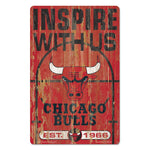 Chicago Bulls SLOGAN Wood Sign 11" x 17" 1/4" thick