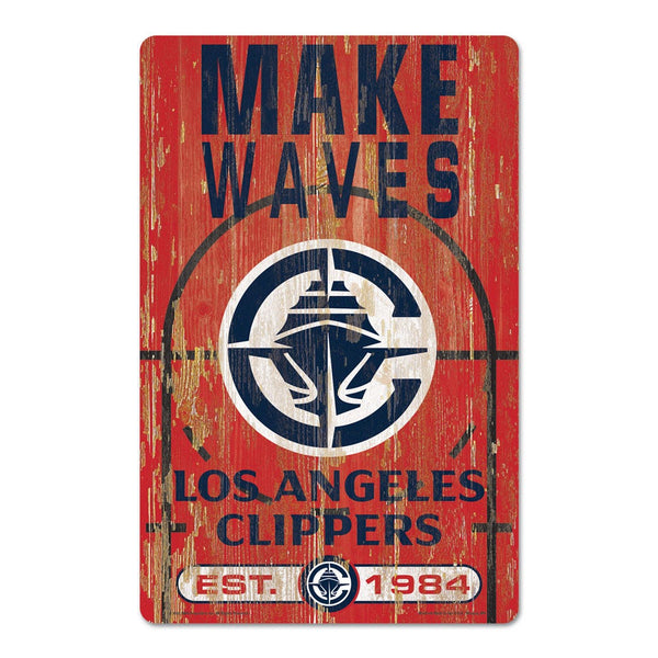 Los Angeles Clippers Wood Sign 11" x 17" 1/4" thick