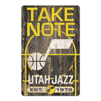 Utah Jazz Wood Sign 11" x 17" 1/4" thick