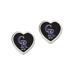 Colorado Rockies Earrings w/3D Heart