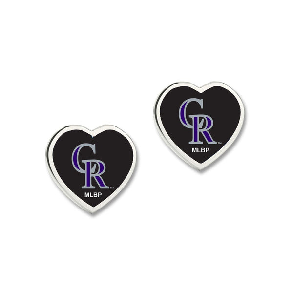 Colorado Rockies Earrings w/3D Heart