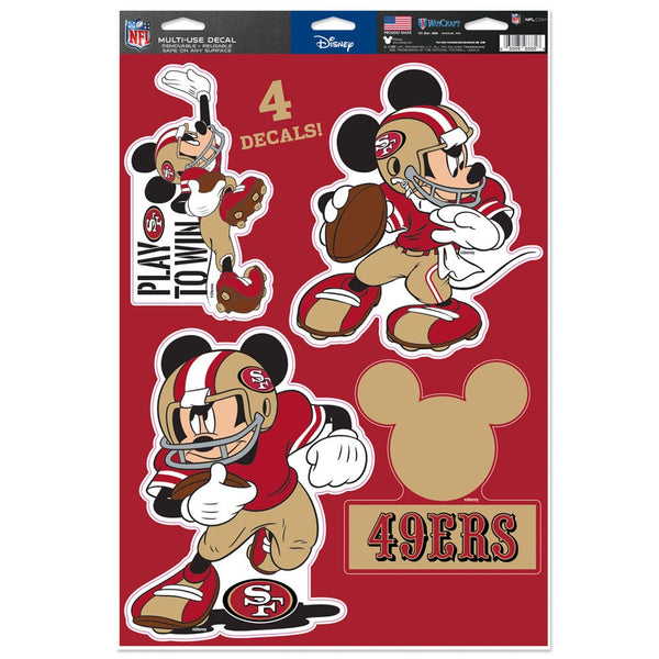 San Francisco 49ers / Disney Multi-Use Decal 11" x 17"