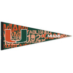 Miami Hurricanes Premium Pennant 12" x 30"