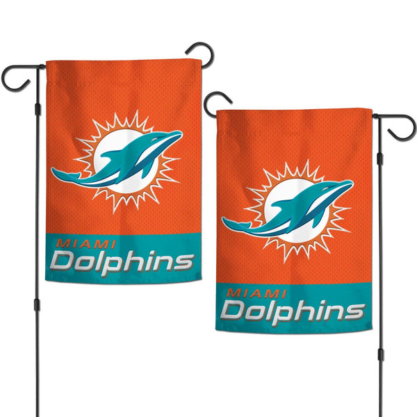 Miami Dolphins Applique Garden Flags 12.5" x 18"