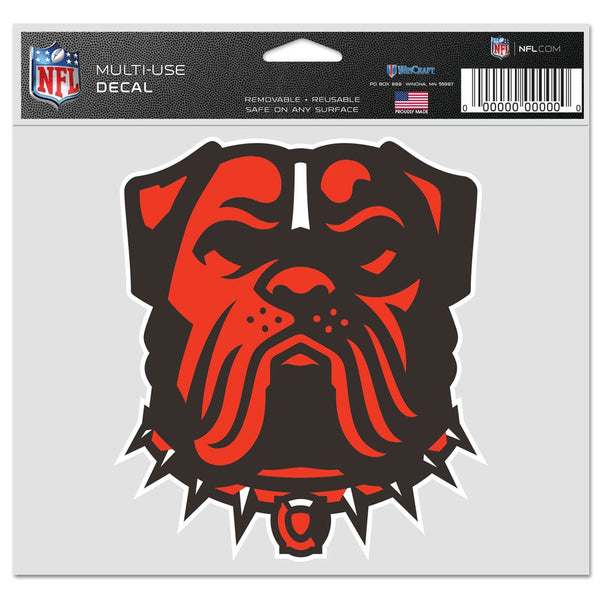 Cleveland Browns Multi-Use Decal -Clear Bckrgd 5" x 6"
