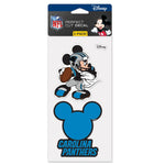 Carolina Panthers / Disney Mickey Mouse Perfect Cut Decal Set of Two 4"x4"