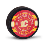 NHL Heritage Classic Calgary Flames Heritage Classic Participant Hockey Puck Packaged
