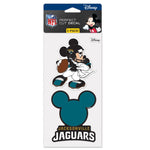 Jacksonville Jaguars / Disney Mickey Mouse Perfect Cut Decal Set of Two 4"x4"