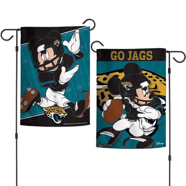 Jacksonville Jaguars / Disney Garden Flags 2 sided 12.5" x 18"