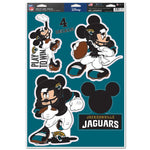 Jacksonville Jaguars / Disney Micke Mouse Multi-Use Decal 11" x 17"