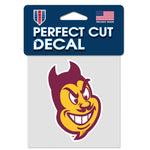 Arizona State Sun Devils SPARKY HEAD Perfect Cut Color Decal 4" x 4"