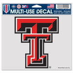 Wholesale-Texas Tech Red Raiders Multi-Use Decal -Clear Bckrgd 5" x 6"