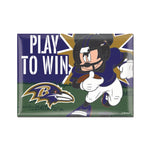 Baltimore Ravens / Disney Mickey Mouse Metal Magnet 2.5" x 3.5"