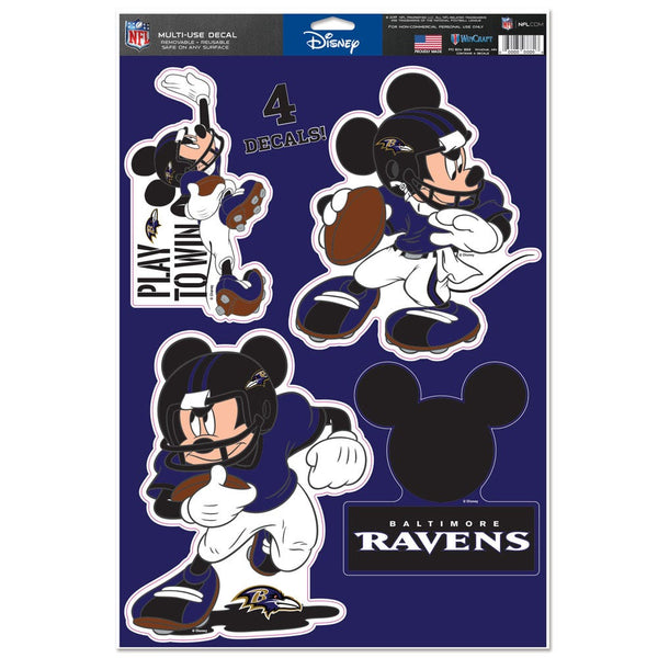 Baltimore Ravens / Disney Mickey Mouse Multi-Use Decal 11" x 17"
