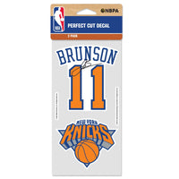 New York Knicks Perfect Cut Decal Set of two 4"x4" Jalen Brunson