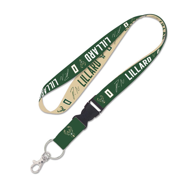 Milwaukee Bucks Lanyard w/detachable buckle 1" Damian Lillard