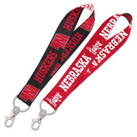 Wholesale-Nebraska Cornhuskers Lanyard Key Strap 1"