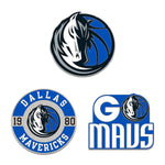 Dallas Mavericks 3pc Enamel Pin Set