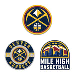 Denver Nuggets 3pc Enamel Pin Set
