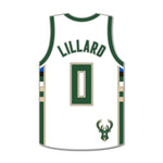 Milwaukee Bucks Collector Enamel Pin Jewelry Card Damian Lillard