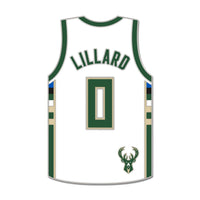 Milwaukee Bucks Collector Enamel Pin Jewelry Card Damian Lillard