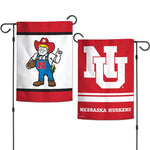 Nebraska Cornhuskers /College Vault Garden Flags 2 sided 12.5" x 18"