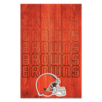Cleveland Browns Wood Sign 11" x 17" 1/4" thick