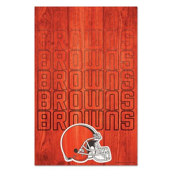 Cleveland Browns Wood Sign 11" x 17" 1/4" thick
