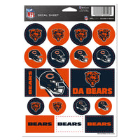 Chicago Bears Vinyl Sticker Sheet 5" x 7"