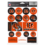 Cincinnati Bengals Vinyl Sticker Sheet 5" x 7"