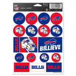 Buffalo Bills Vinyl Sticker Sheet 5" x 7"