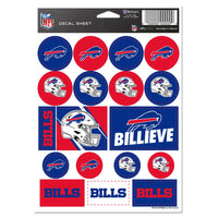 Buffalo Bills Vinyl Sticker Sheet 5" x 7"